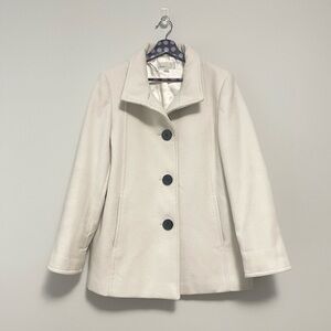 Cleo Single Breasted Cream Pea Coat Size 6